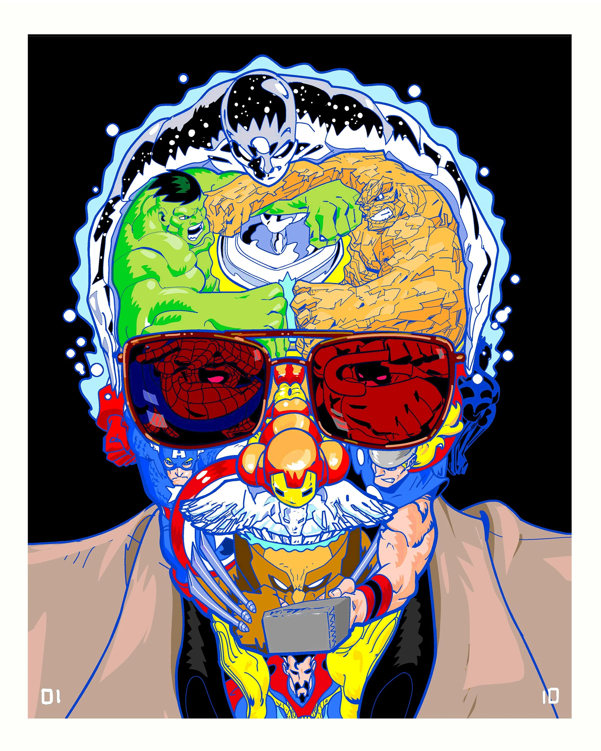 イラスト Stan Lee by Ryan Benjamin Stan Lee's Genesis' Launches 200 Characters As NFTs